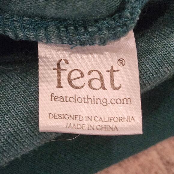Feat Blanketblend Hoodie Unisex Size L Soft Cozy Shaded Spruce Green ButterWash - Picture 12 of 13